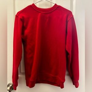 lululemon red crewneck. either size 0/2.